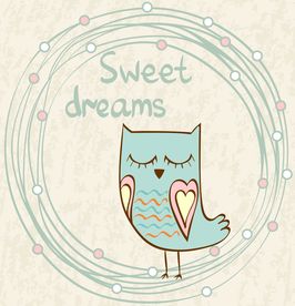 可爱卡通猫头鹰矢量图下载