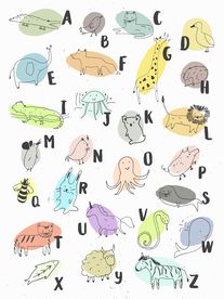 手绘卡通动物矢量图下载