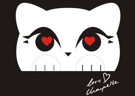 手绘卡通猫头像矢量图下载