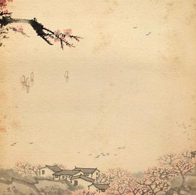 古典山水主图背景