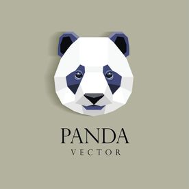 手绘卡通大熊猫矢量图下载