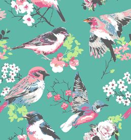 植物花卉花鸟四方连续底纹