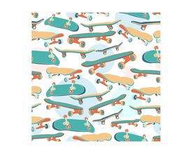 手绘滑板四方连续底纹