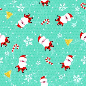 卡通圣诞老人四方连续底纹