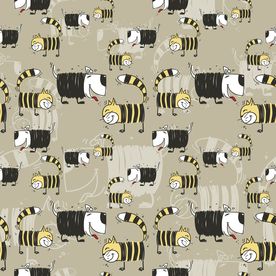 卡通小猫四方连续底纹