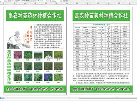 药材种苗种植合作社单页