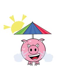 卡通小猪矢量图小猪