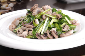 八爪鱼炒韭菜