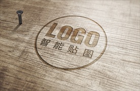 木质logo标志贴图