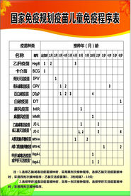 国家免疫规划疫苗儿童免疫程序表