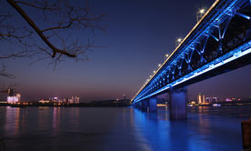 武汉长江大桥夜景
