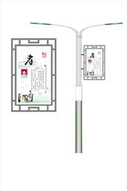 绿灯杆广告效果图