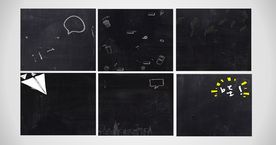 校园黑板报手绘风格主图