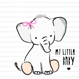 Q版卡通大象矢量图下载