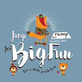 卡通动物滑板矢量图下载