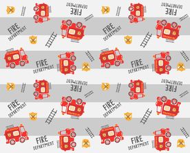 卡通消防车四方连续底纹