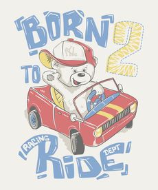 卡通小熊开车矢量图下载