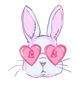 卡通兔子头像矢量图下载