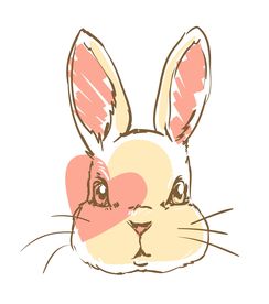 卡通兔子头像矢量图下载