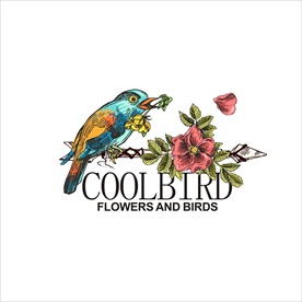 手绘小鸟花朵花卉矢量图下载