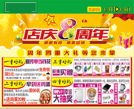 店庆8周年送大礼抽大奖