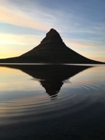 夕阳湖面