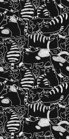 手绘可爱卡通猫四方连续底纹