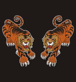 手绘老虎矢量图下载