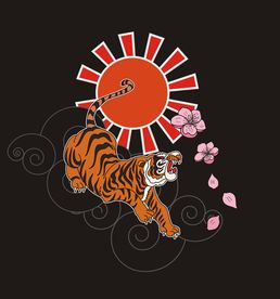 手绘老虎矢量图下载
