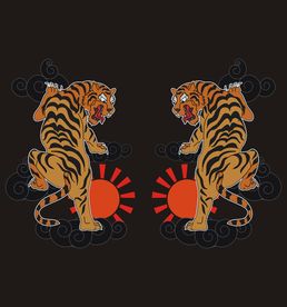 手绘老虎矢量图下载