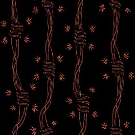 绳结树叶四方连续底纹