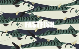 手绘沙丁鱼四方连续底纹