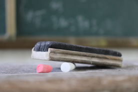 怀旧黑板擦粉笔