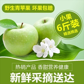 野生青苹果主图设计