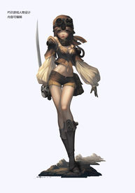 卡通游戏人物 女侠客