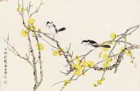 梅花双禽