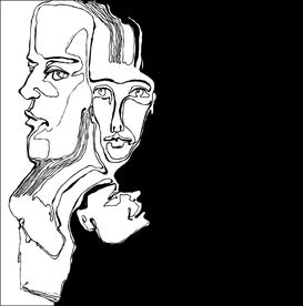 抽象人物插画矢量图下载