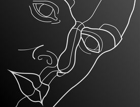 手绘线描人像矢量图下载