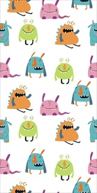 卡通怪物四方连续底纹