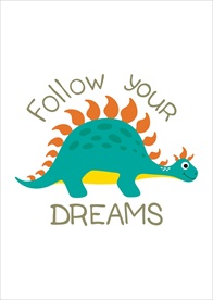 可爱卡通恐龙矢量图下载