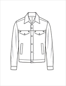 服装款式画技法矢量图下载