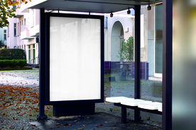 公交车站台灯箱广告视觉模板