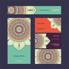 民族风花纹包装标识矢量图下载