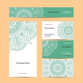 民族风花纹包装标识矢量图下载