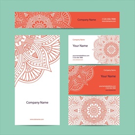 民族风花纹包装标识矢量图下载