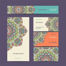 民族风花纹包装标识矢量图下载