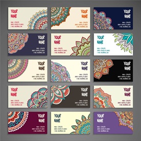 民族风花纹包装标识矢量图下载