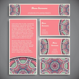 民族风花纹包装标识矢量图下载