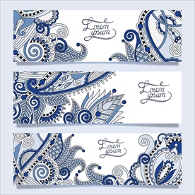 民族风花纹包装标识矢量图下载