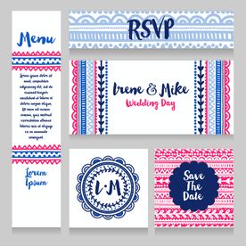 民族风花纹包装标识矢量图下载